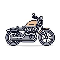 plano desenho animado ilustração do moto isolado em branco fundo vetor