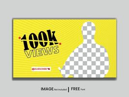 100 k Visualizações modelo você tubo bandeira vetor