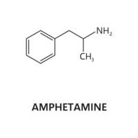 anfetamina sintético droga molécula Fórmula vetor
