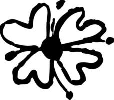 mão desenhado flor com lápis isolado em branco fundo . vetor ilustração