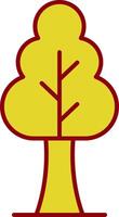 ícone de duas cores de linha de árvore vetor