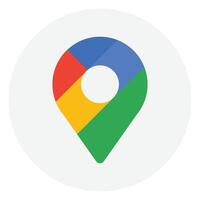 Google mapas vetor ícone dentro cor estilo