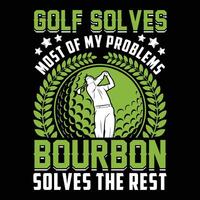 golfe citações camiseta Projeto vetor
