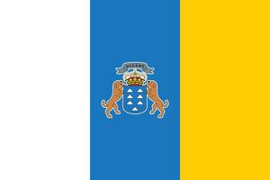 bandeira do canário ilhas vetor