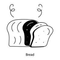conceitos de pão da moda vetor