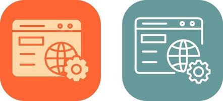design do ícone de configuração do navegador vetor