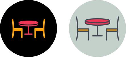 design de ícone de mesa de jantar vetor