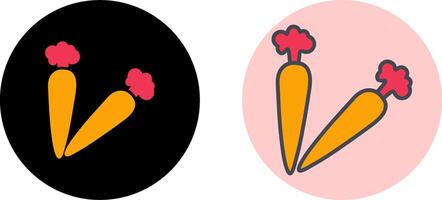 design de ícone de cenoura vetor
