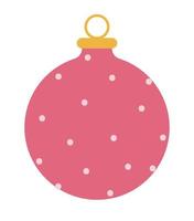 bola rosa de natal vetor