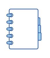 design de caderno azul vetor