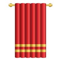 elegante vermelho rolo cortina vetor