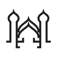 logotipo islâmico, mesquita vetor