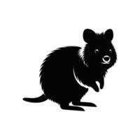 simples silhueta do uma quokka logotipo ícone símbolo ilustração vetor