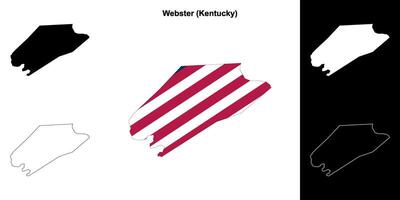 webster condado, Kentucky esboço mapa conjunto vetor