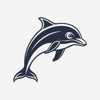 golfinho silhueta ilustração clipart vetor
