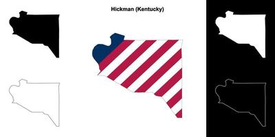 caipira condado, Kentucky esboço mapa conjunto vetor