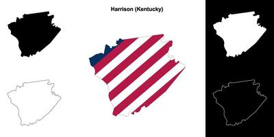 harrison condado, Kentucky esboço mapa conjunto vetor