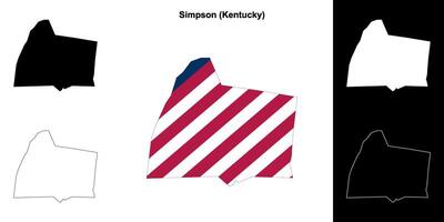 simpson condado, Kentucky esboço mapa conjunto vetor