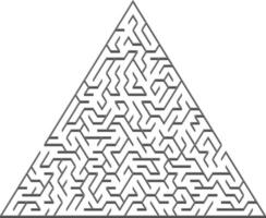 modelo com uma cinzento triangular 3d Labirinto, quebra-cabeça. vetor