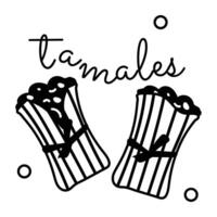 na moda tamales conceitos vetor