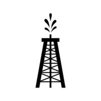 bomba jack ícone. óleo ilustração placa. óleo perfuração símbolo. óleo bombeamento logotipo. vetor