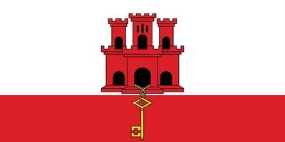 bandeira de gibraltar vetor