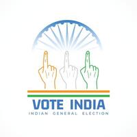 indiano geral eleição votação fundo para social consciência vetor