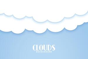branco nuvens em azul plano fundo Projeto vetor