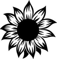 flor, Preto e branco ilustração vetor