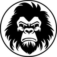 gorila - minimalista e plano logotipo - ilustração vetor