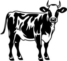 vaca - minimalista e plano logotipo - ilustração vetor