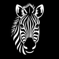 zebra - minimalista e plano logotipo - ilustração vetor