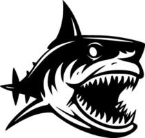 Tubarão - minimalista e plano logotipo - ilustração vetor