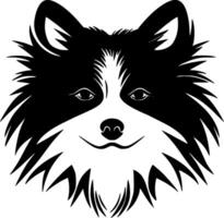 Pomerânia, Preto e branco ilustração vetor