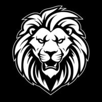 leão - Preto e branco isolado ícone - ilustração vetor