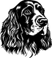 Cocker spaniel, minimalista e simples silhueta - ilustração vetor