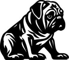 pug - Alto qualidade logotipo - ilustração ideal para camiseta gráfico vetor