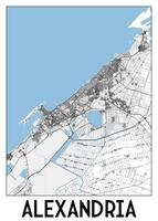 Alexandria, Egito poster mapa arte vetor