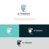 criativo iv terapia logotipo Projeto modelo. vetor