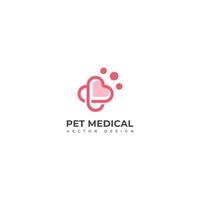 criativo animal médico Cuidado logotipo Projeto. vetor