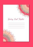 mandala oriental template card vetor