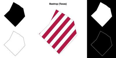 bastrop condado, texas esboço mapa conjunto vetor