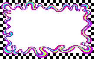 na moda xadrez fundos com brilhante psicodélico arco Iris quadro. gráfico elemento para tecido, têxtil, roupas, invólucro papel, papel de parede, poster, cobrir, modelo vetor