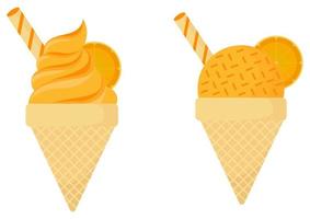 ilustração de sorvete de limão vetor