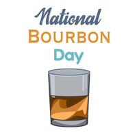 nacional bourbon dia feriado cartão vetor