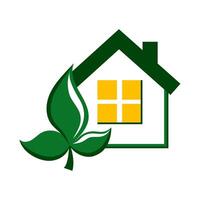 verde energia dentro a casa e doméstico. energia casa. ecologicamente limpar \ limpo habitação. alternativo energia e renovável recursos. plano ilustração. vetor