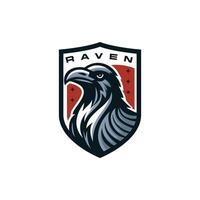 uma poderoso Raven mascote logotipo vetor