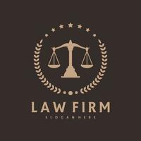 modelo de vetor de logotipo de justiça, conceitos de design de logotipo de escritório de advocacia criativo