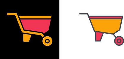 design de ícone de carrinho de mão vetor