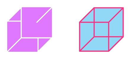 design de ícone de cubo vetor